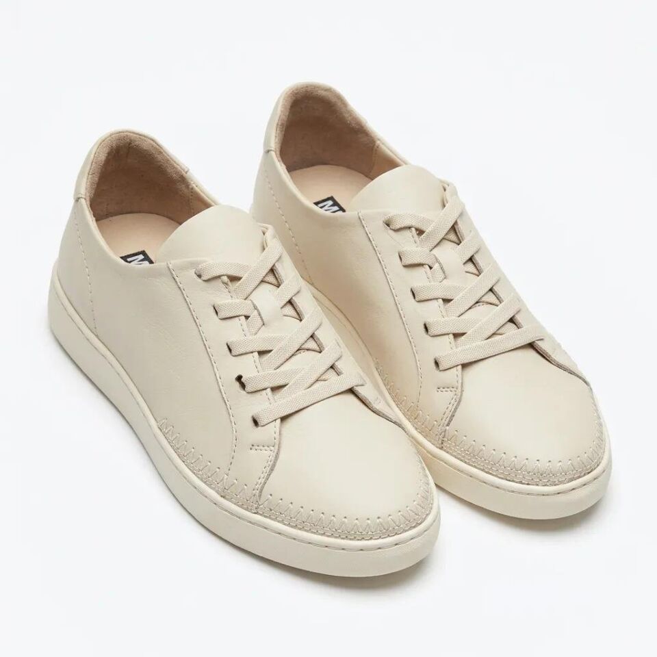 20250 Hakiki Deri Kadın Ayakkabı Bej - 39