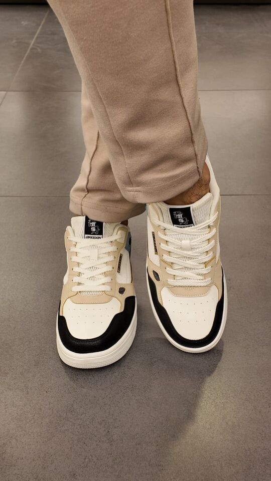 053253511 Erkek Spor Ayakkabı Ivory Black Haki - 41
