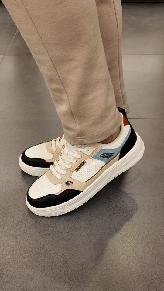 053253511 Erkek Spor Ayakkabı Ivory Black Haki - 43,5