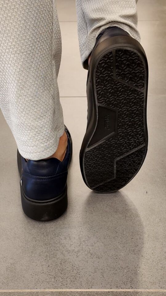 2302 Hakiki Deri Erkek Ayakkabı Lacivert - 39