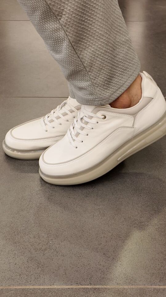 2220 Hakiki Deri Erkek Ayakkabı Beyaz - 43